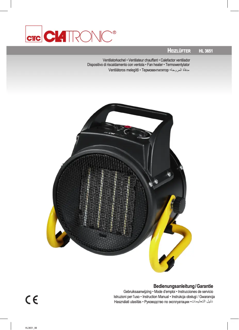 Page 1 of the manual User Manual Clatronic HL 3651