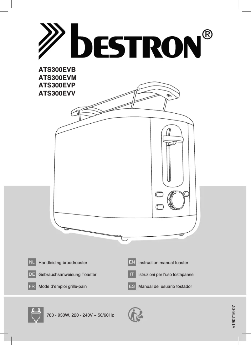 First page image of the manual for ATS300EVP