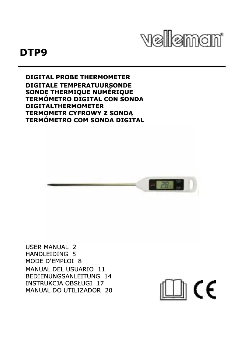Page 1 of the manual User Manual Velleman DTP9