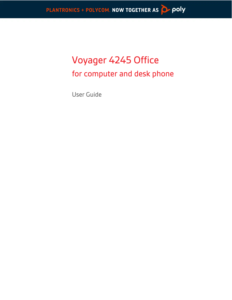 First page image of the manual for Voyager 4245