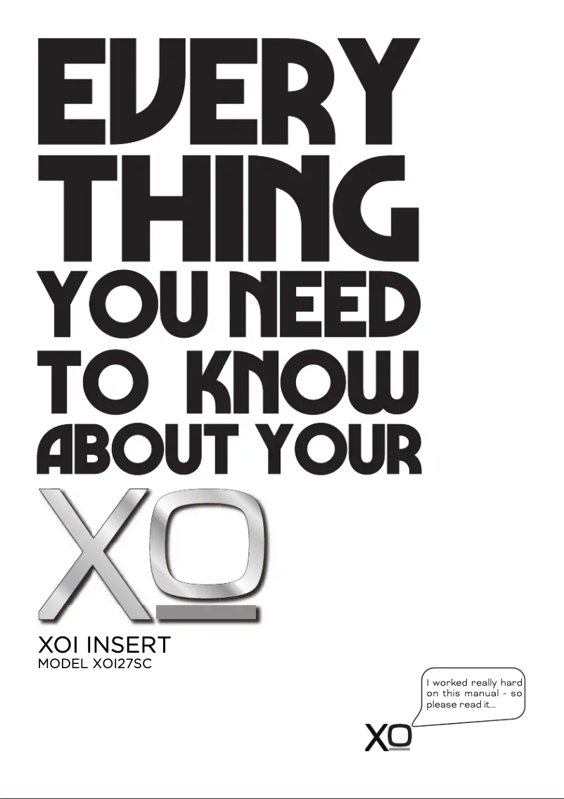 First page image of the manual for XOI27SC