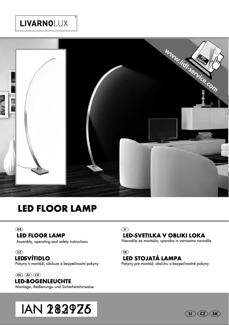 Page 1 of the manual User Manual Livarno Lux IAN 282125