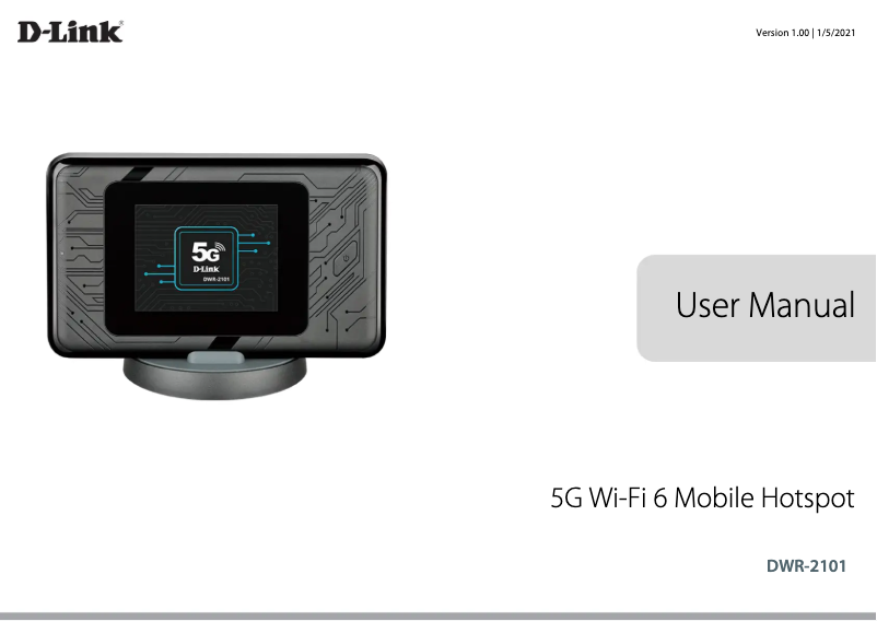 Page 1 of the manual User Manual D-Link DWR-2101