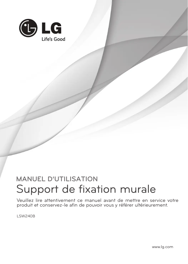 First page image of the manual for LSW240B