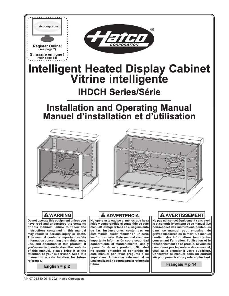 First page image of the manual for IHDCH-45