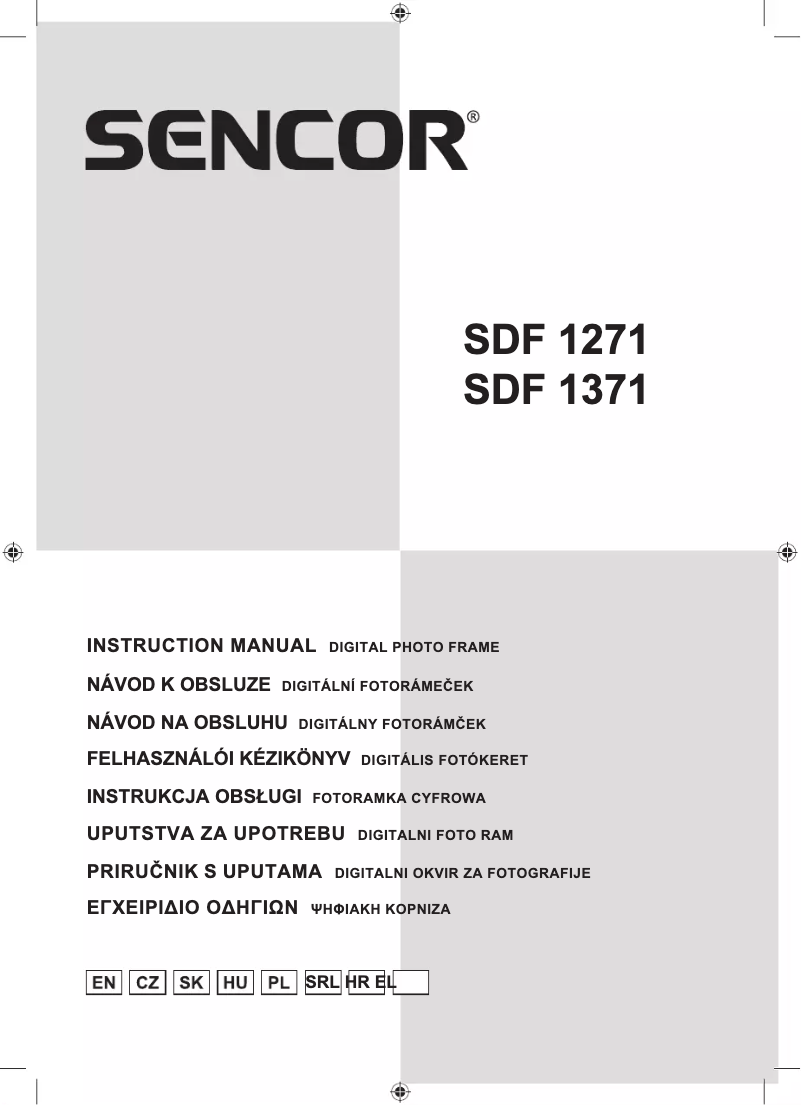 Page 1 of the manual User Manual Sencor SDF 1371