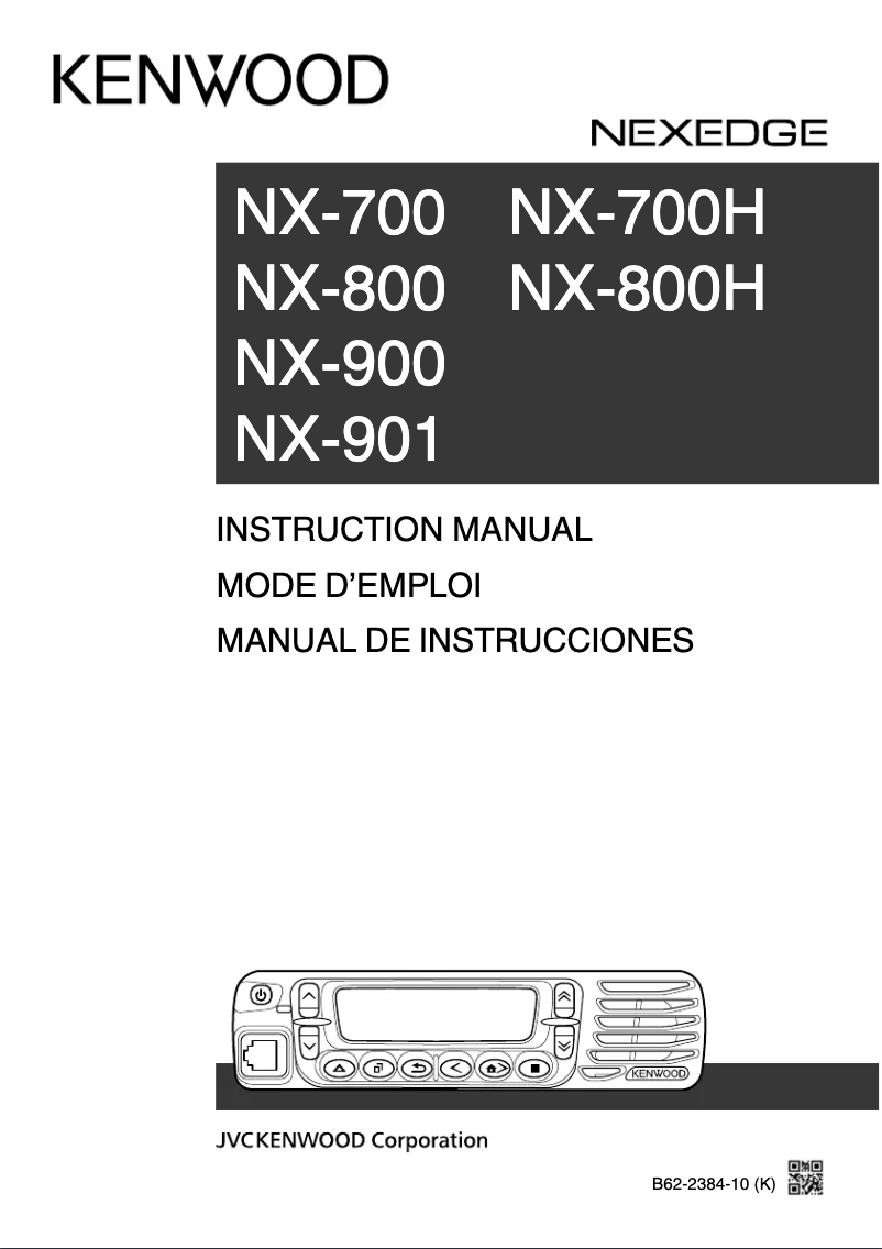 Page 1 of the manual User Manual Kenwood NX-700