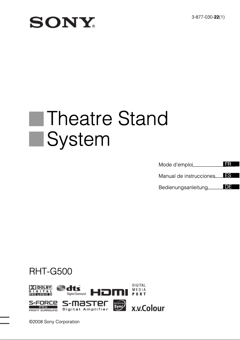 First page image of the manual for RHT-G500