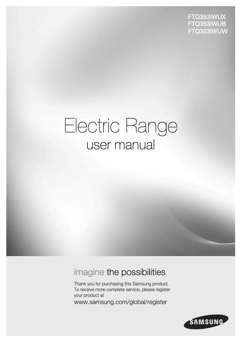 First page image of the manual for FTQ353IWUW