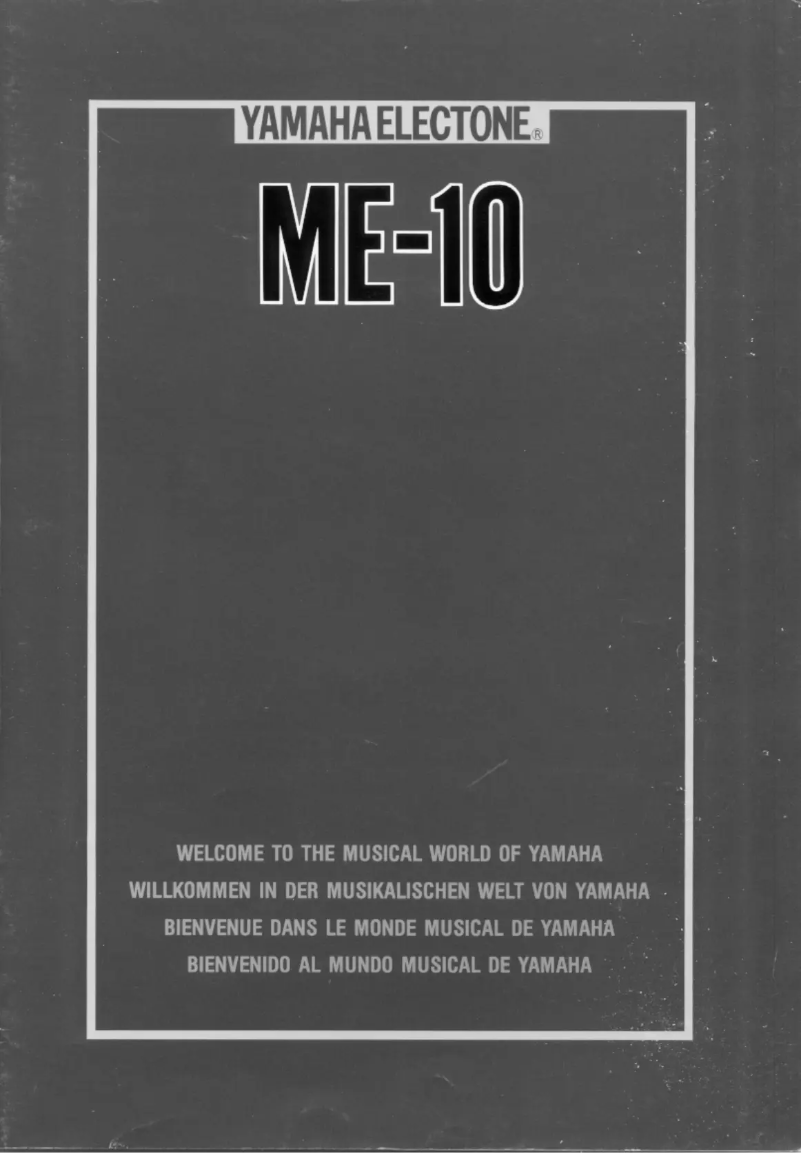 Page 1 of the manual User Manual Yamaha Electone ME-10
