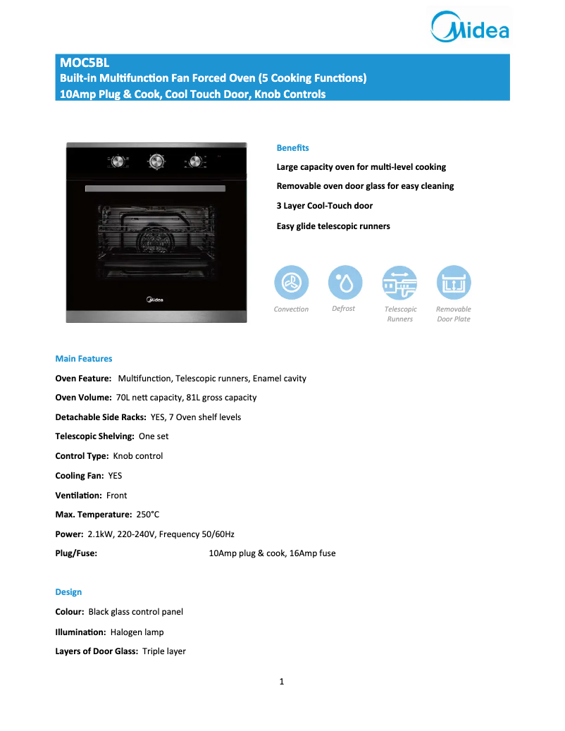 First page image of the manual for MOC5BL