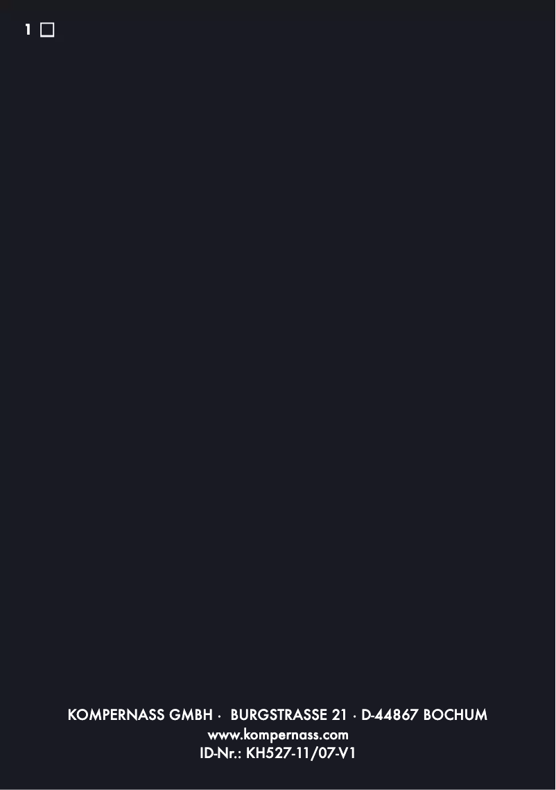 Page 1 of the manual User Manual Bifinett KH 527