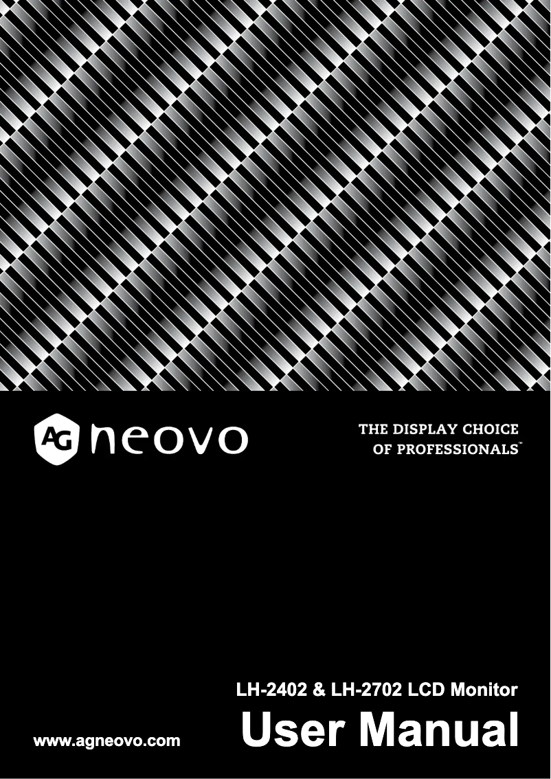 Page 1 of the manual User Manual AG Neovo LH-2702