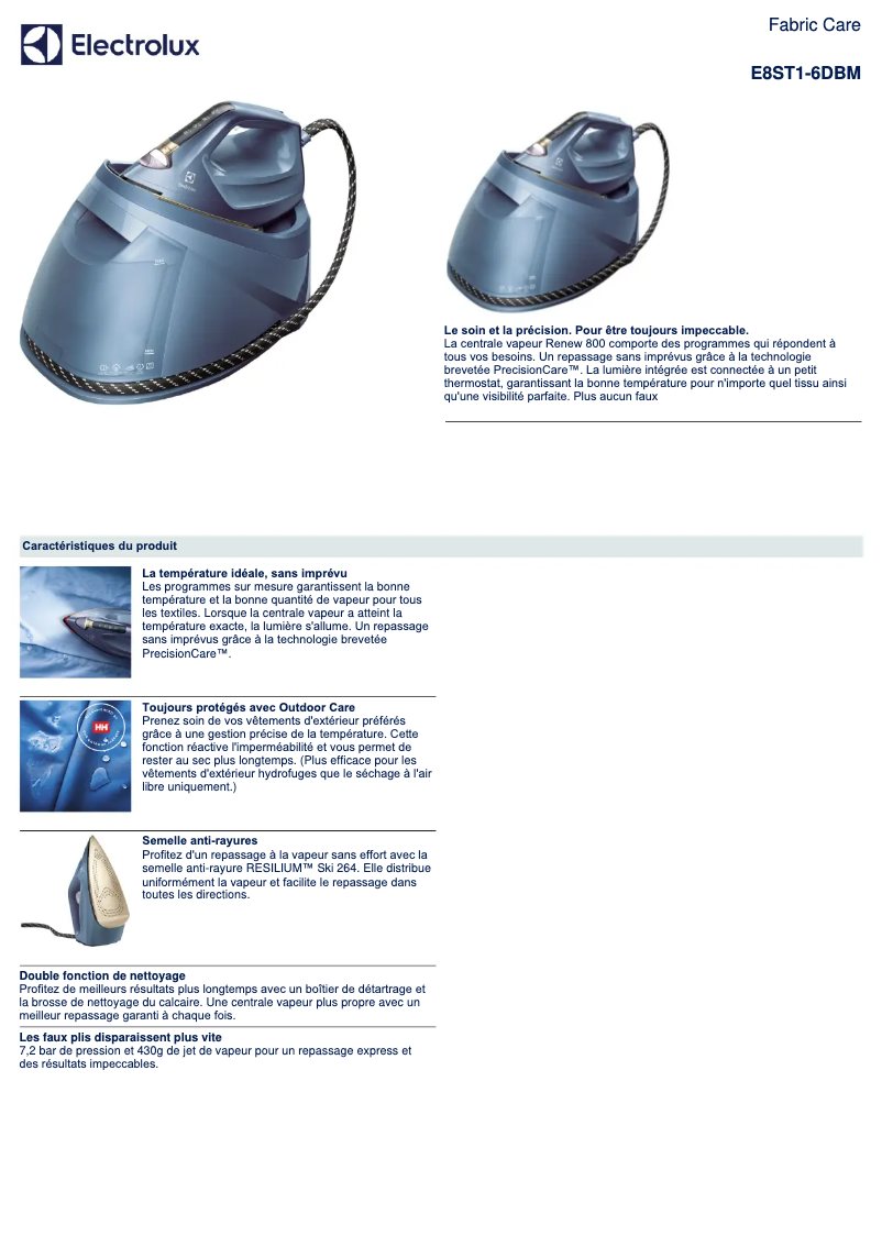 First page image of the manual for Renew 800