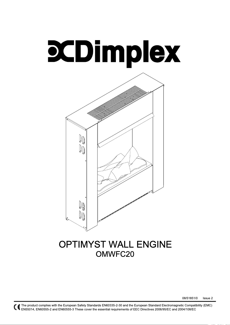 First page image of the manual for Opti-myst OMWFC20