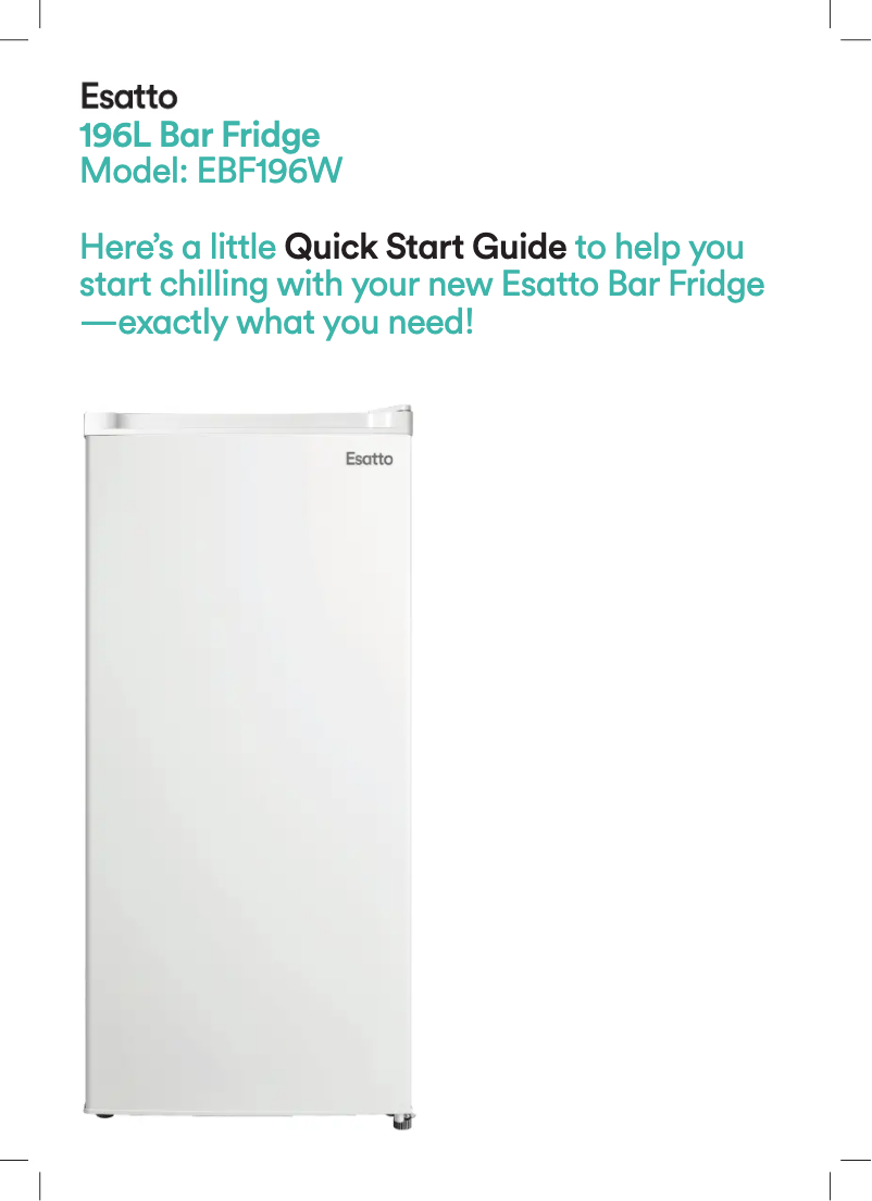 First page image of the manual for EBF196W