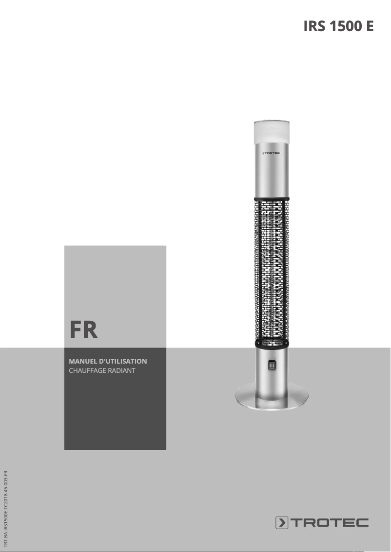 First page image of the manual for IRS 1500 E