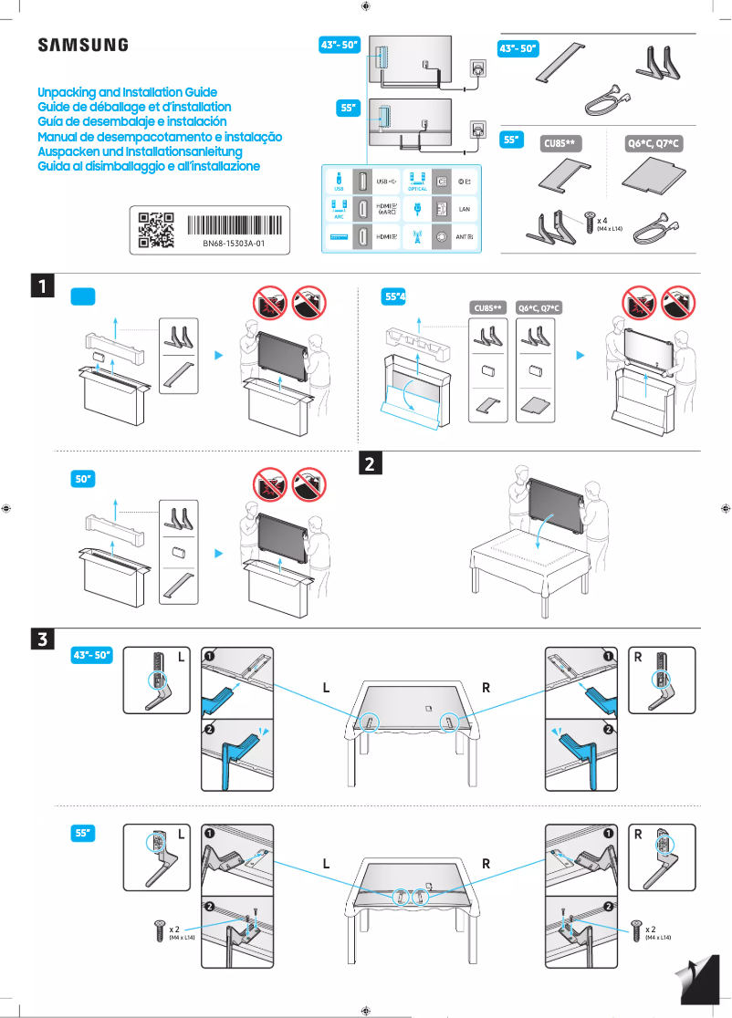 First page image of the manual for QA55Q61CAG