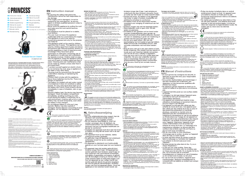 Page 1 of the manual User Manual Princess EcoQuiet 335010