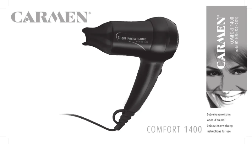 Page 1 of the manual User Manual Carmen HD1420