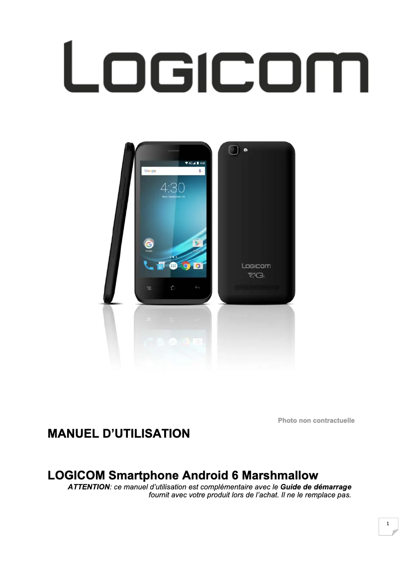 Page 1 of the manual User Manual Logicom L-ite 504 HD