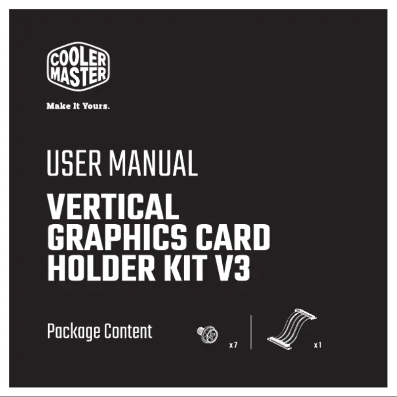 First page image of the manual for Vertical Graphics Card Holder Kit V3