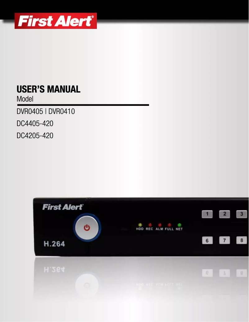 Page 1 of the manual User Manual First Alert DC4405-420