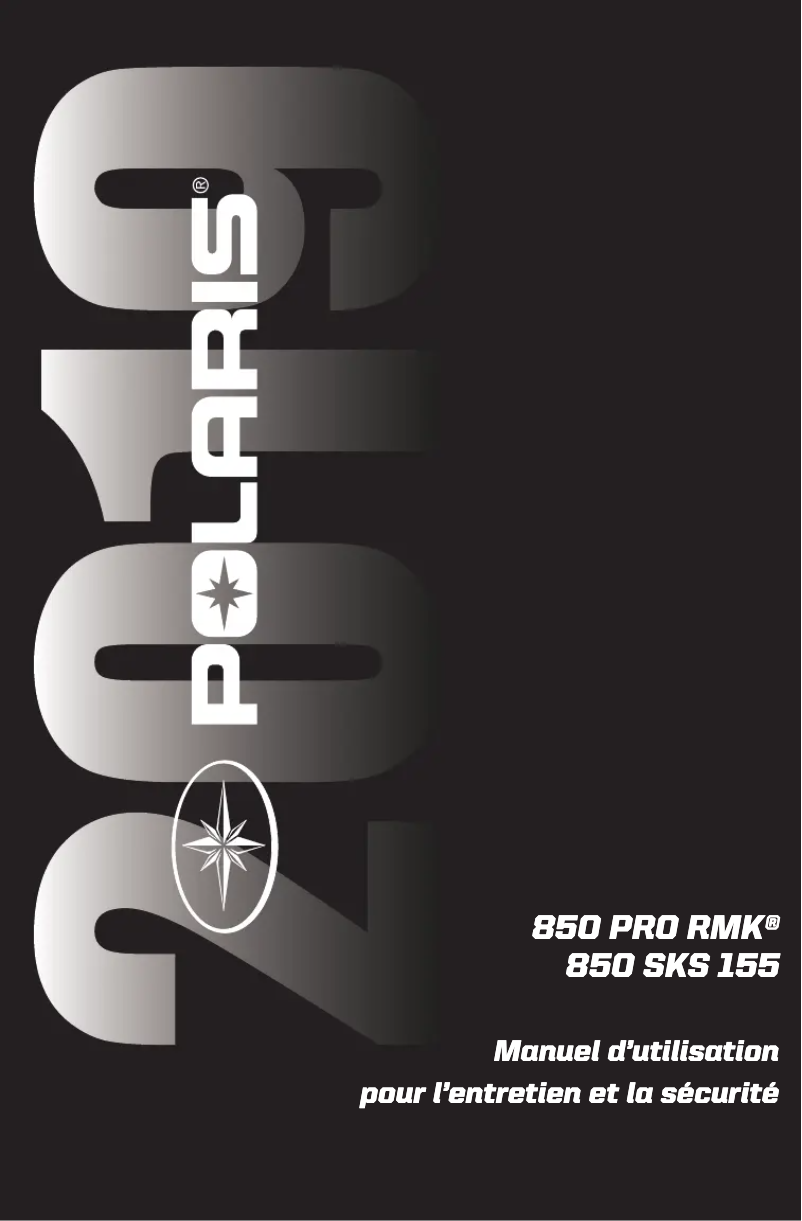 First page image of the manual for 850 Pro-RMK 155 (2019)