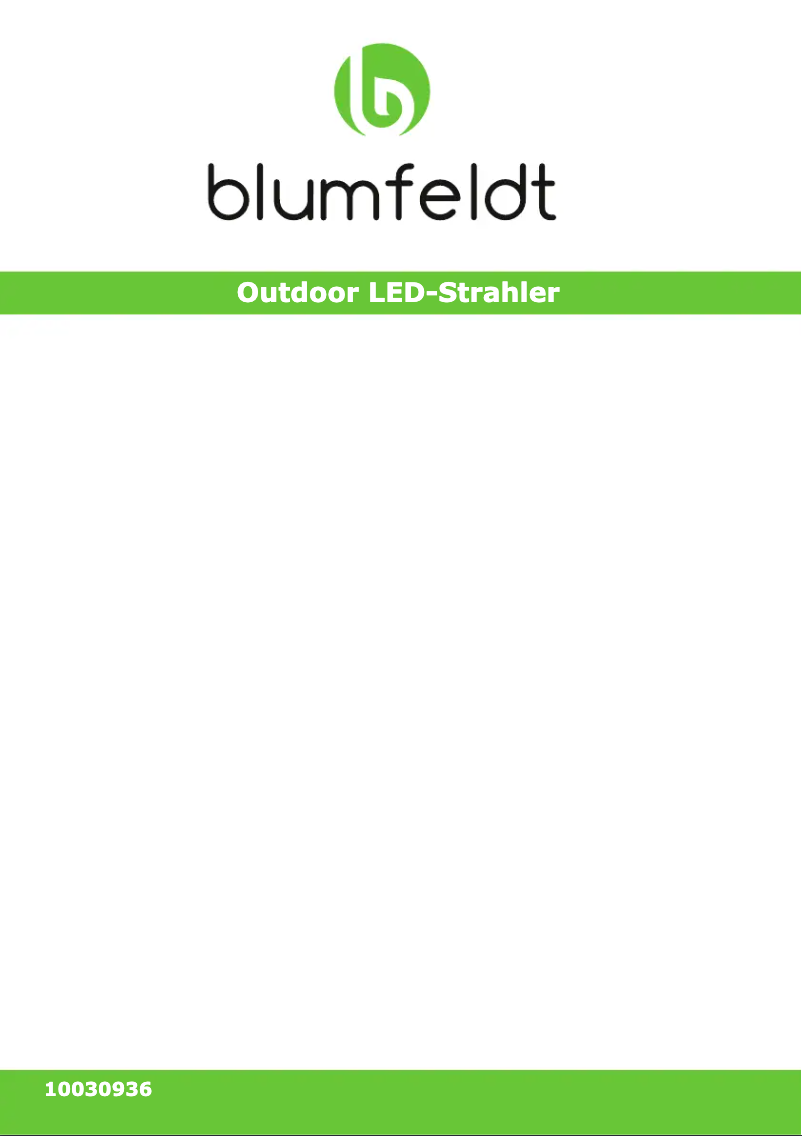 Page 1 of the manual User Manual Blumfeldt Snowdance