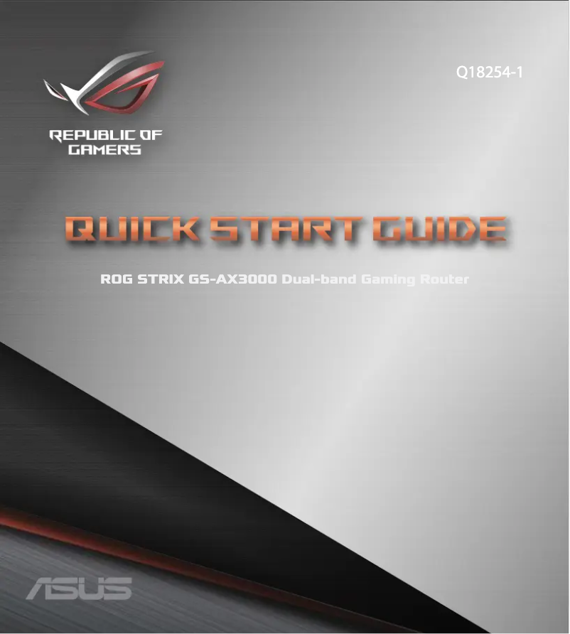 Page 1 of the manual User Manual Asus ROG Strix GS-AX3000