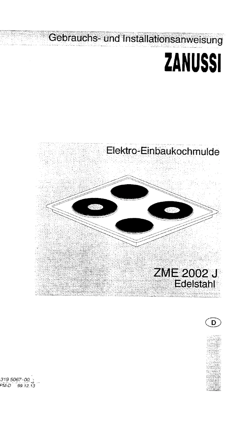 First page image of the manual for ZME 2002J