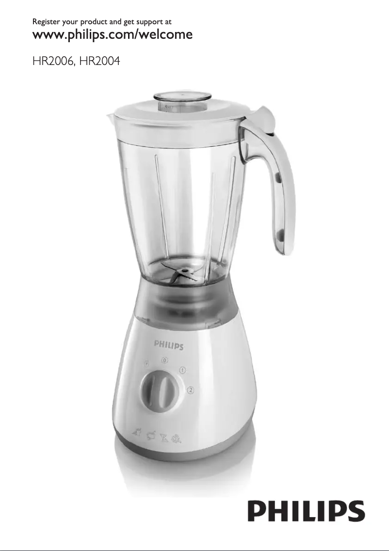 Page 1 of the manual User Manual Philips Daily Collection HR2006