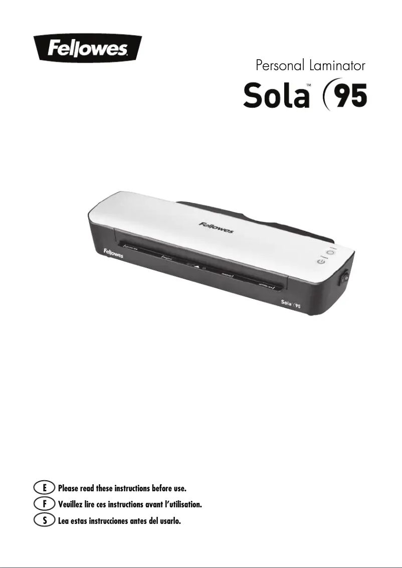 First page image of the manual for Sola 95