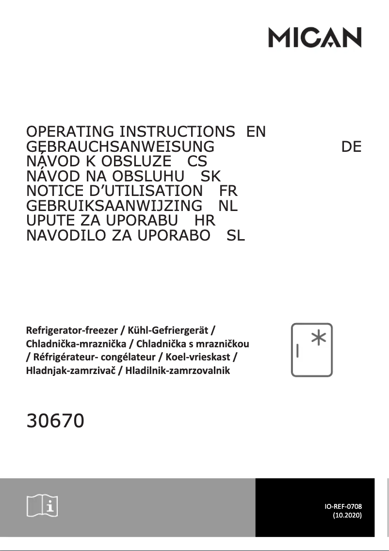 Page 1 of the manual User Manual Amica 30670