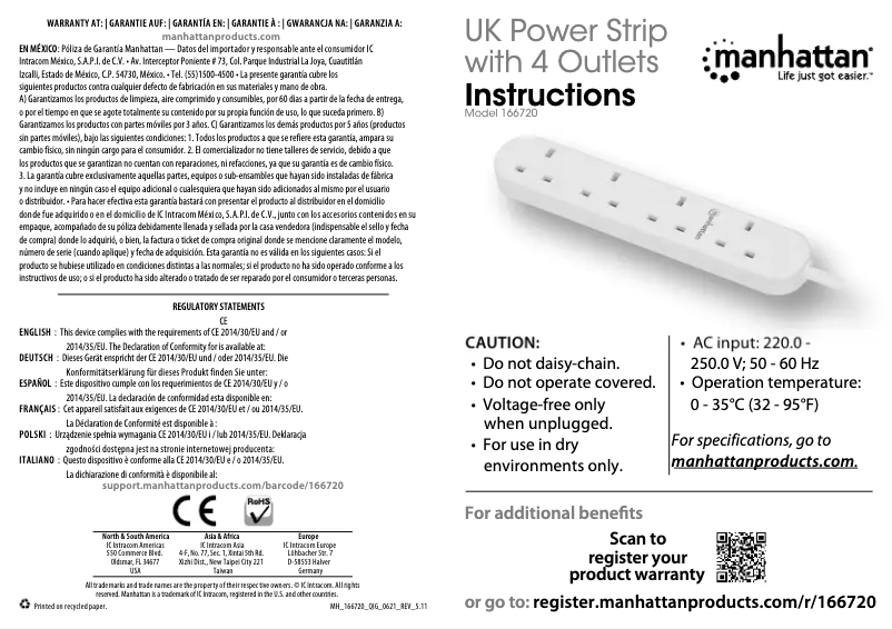 First page image of the manual for 166720