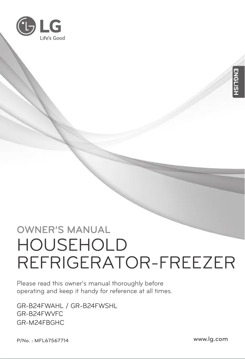 First page image of the manual for GR-B24FWVFC