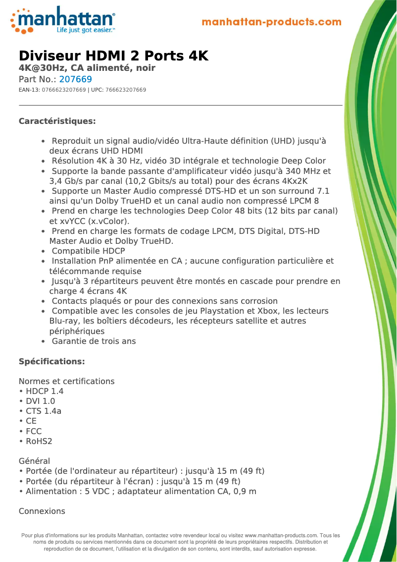 Page 1 of the manual User Manual Manhattan 207669