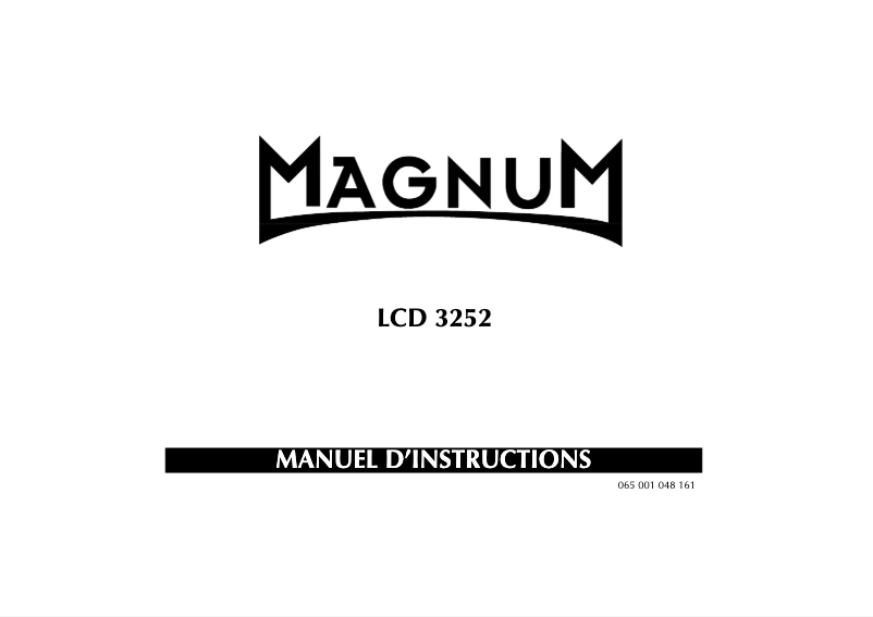 First page image of the manual for LCD 3252