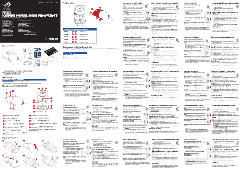 Page 1 of the manual Quick Start Guide Asus ROG Keris Wireless