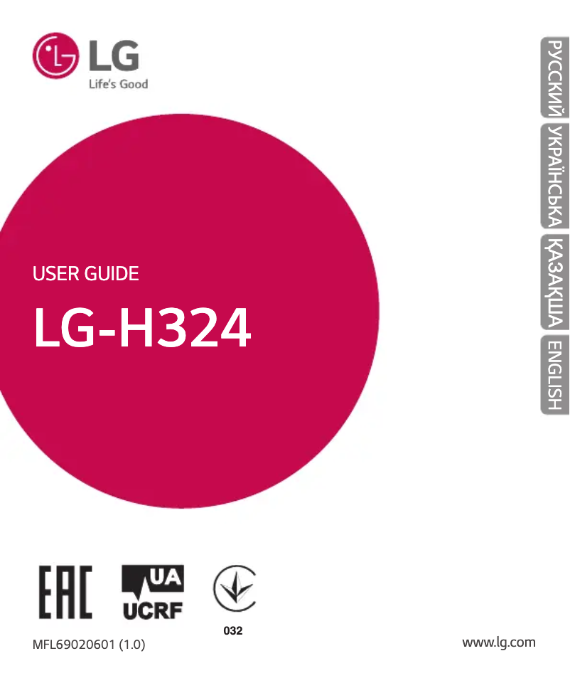 First page image of the manual for H324