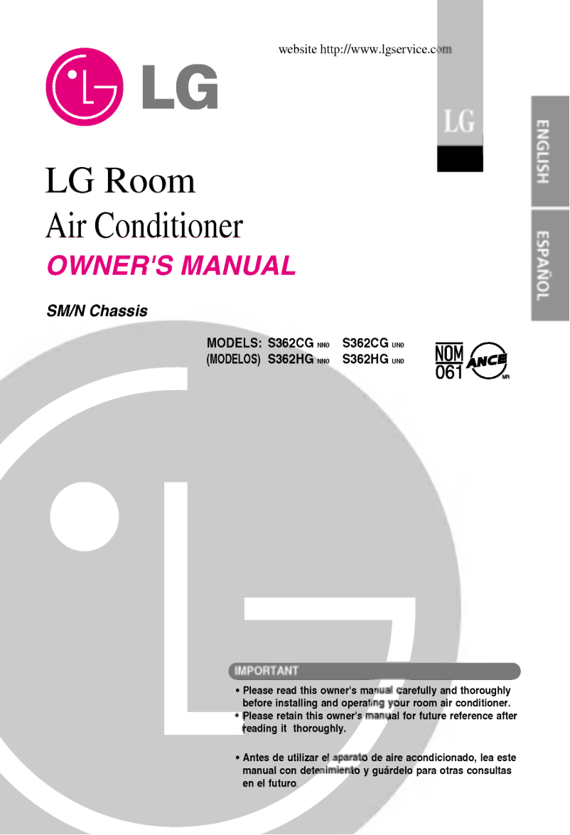 First page image of the manual for LSNH362NMB0