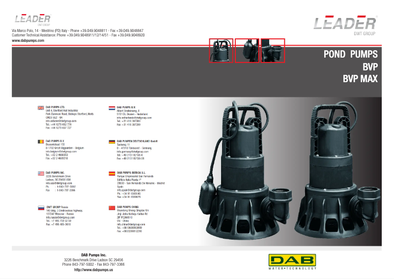 First page image of the manual for BVP MAX