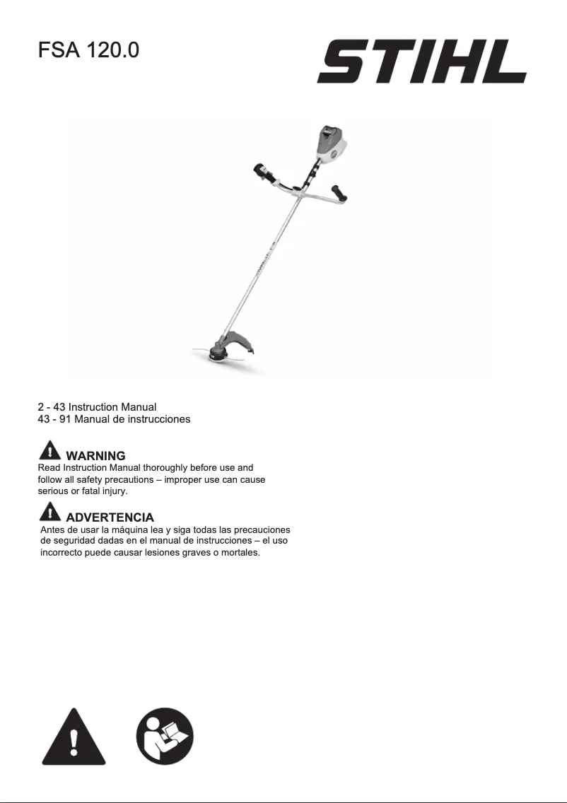 Page 1 of the manual User Manual Stihl FSA 120.0