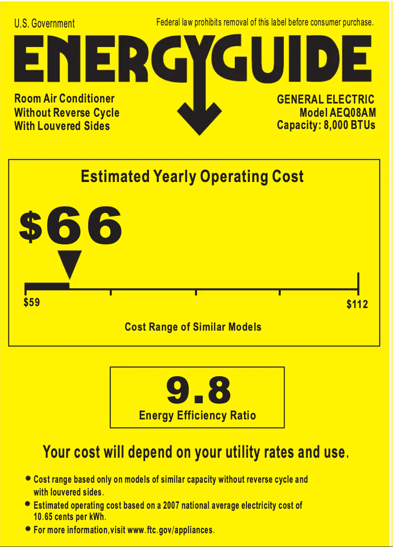 First page image of the manual for AEQ08AM