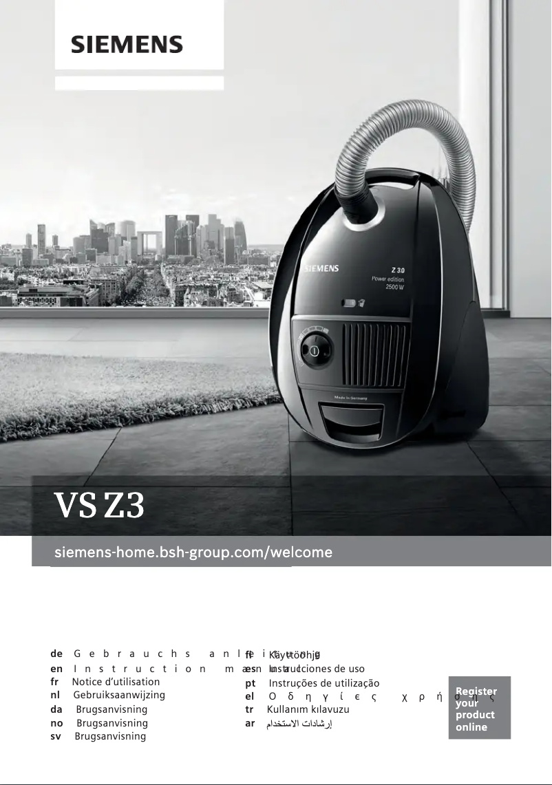 First page image of the manual for VSZ3XTRM12