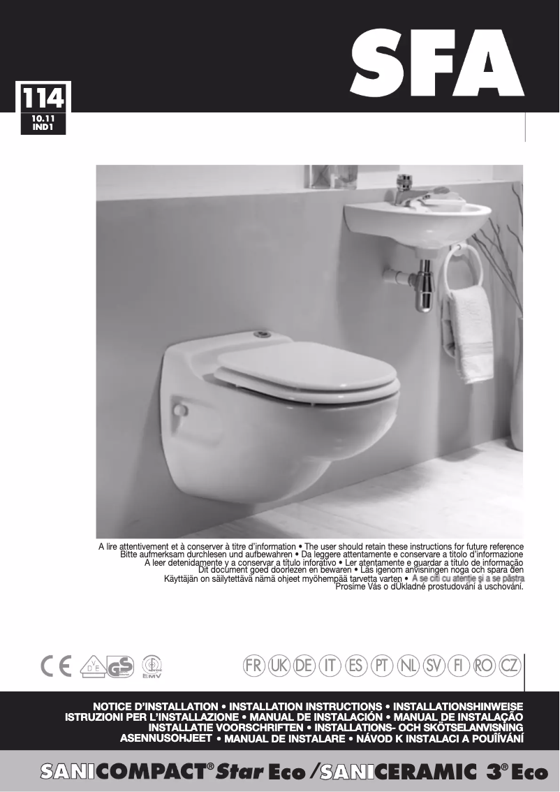 First page image of the manual for Sanicompact Star