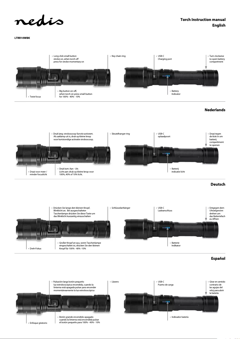 First page image of the manual for LTRR10WBK