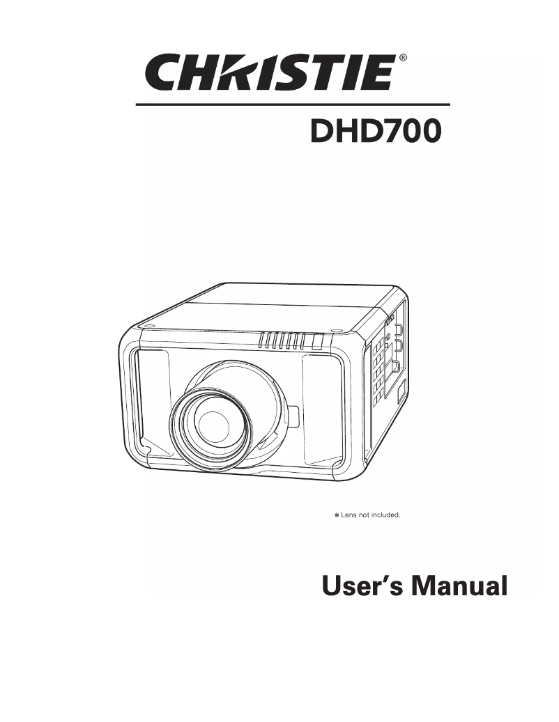 Page 1 of the manual User Manual Christie DHD700