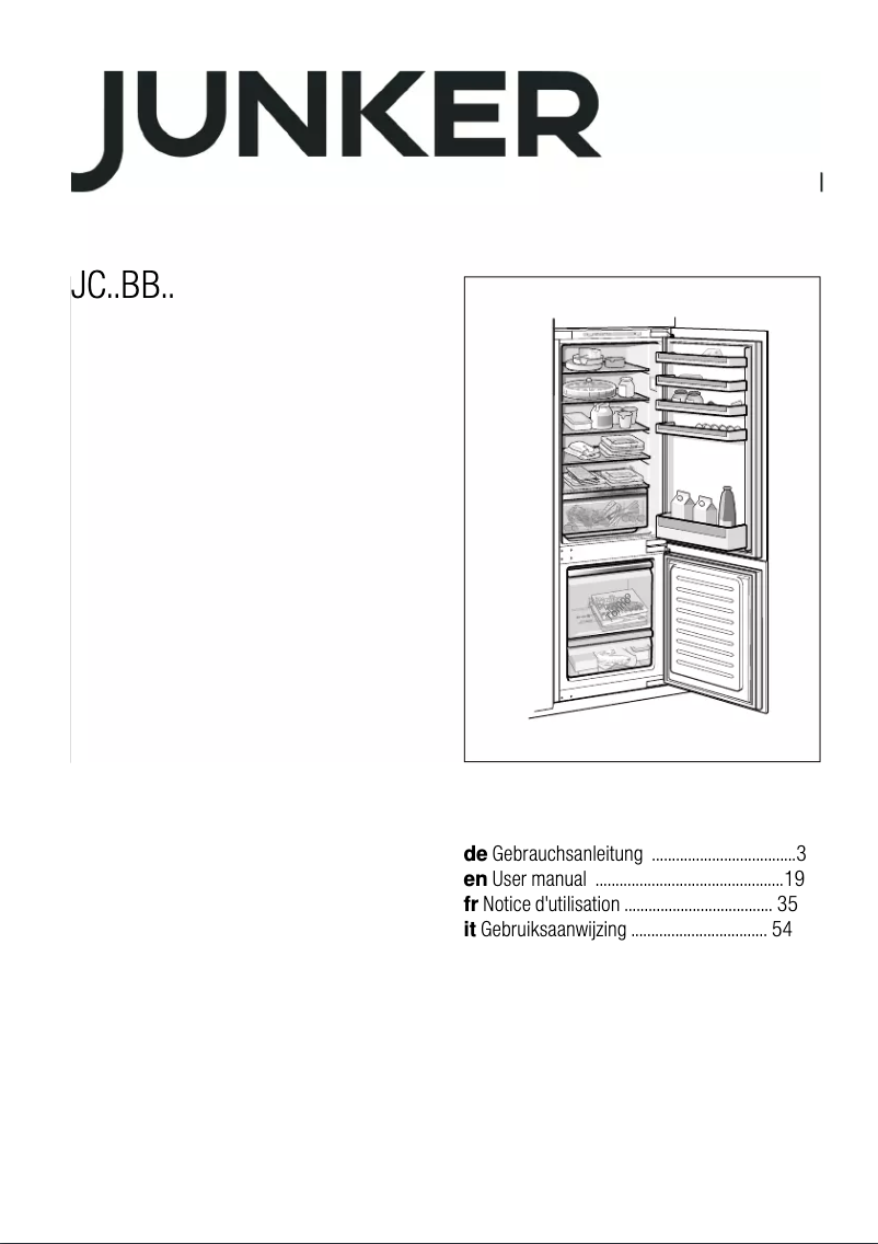 First page image of the manual for JC77BB30