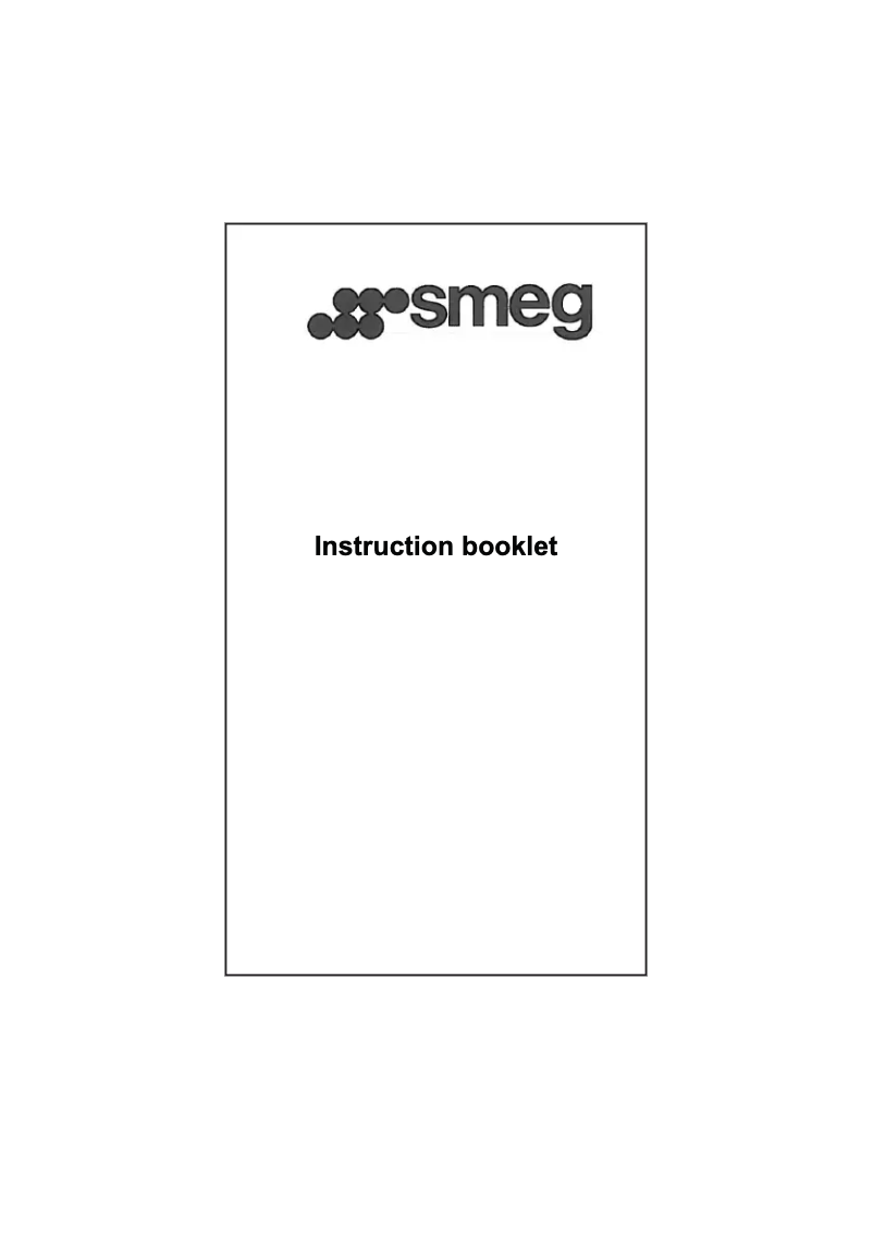 Page 1 of the manual Instruction Manual Smeg KD120XE